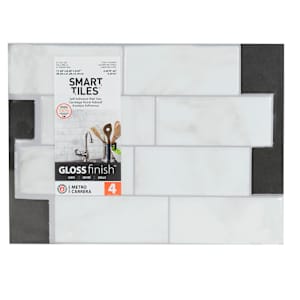 SMART TILES Metro Carrera Peel&Stick Tiles 11 9/16 in. x 8 3/8 in. Pkg/4
