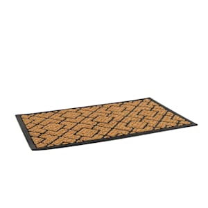 VERTUO Geo Exterior Rubber Mat 18 in. x 30 in. Black and Natural