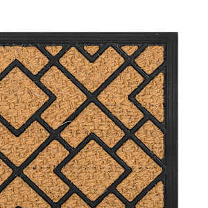 VERTUO Geo Exterior Rubber Mat 18 in. x 30 in. Black and Natural