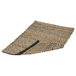 VERTUO Jute Diamond Interior Mat 2 ft. x 3 ft. Black and Natural