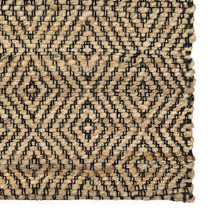 VERTUO Jute Diamond Interior Mat 2 ft. x 3 ft. Black and Natural