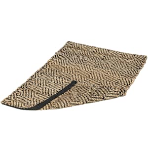 VERTUO Jute Diamond Interior Rug 5 ft. x 7 ft. Black and Natural