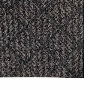 Damas Entrance Carpet Runner 48 in. Dark Grey Bulk