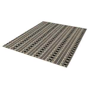 Tapis d'intérieur Aztec noir et beige 5 pi x 6 pi