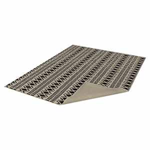 Tapis d'intérieur Aztec noir et beige 5 pi x 6 pi
