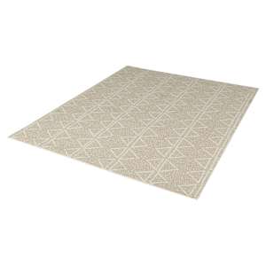 Tapis d'intérieur Vila triangles beige 5 pi x 6 pi