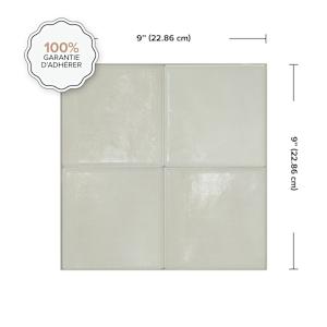 Tuiles adhésives Zellige Zagora 9 po x 9 po Pqt/4
