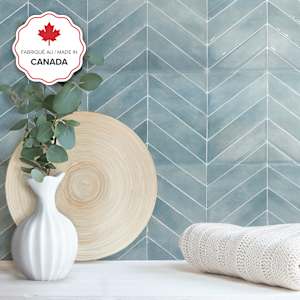 Taby Chevron Peel&Stick Tiles 11 7/16 in. x 9 in. Pkg/4
