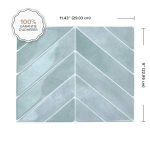 Taby Chevron Peel&Stick Tiles 11 7/16 in. x 9 in. Pkg/4