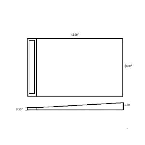 Ensemble de douche pour drain mural 36 po x 60 po