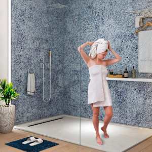 Ensemble de douche pour drain mural 36 po x 60 po