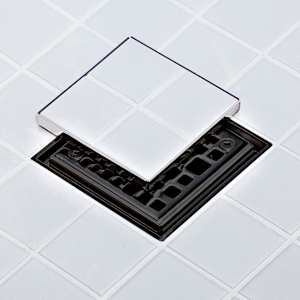 2-in-1 ABS Drain 4 in. x 4 in. Black