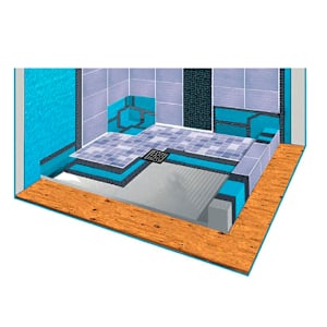 2-in-1 ABS Drain 4 in. x 4 in. Black