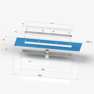 2-in-1 Linear Shower Drain 30 in. Chrome