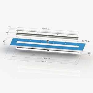 2-in-1 Linear Shower Drain 54 in. Chrome
