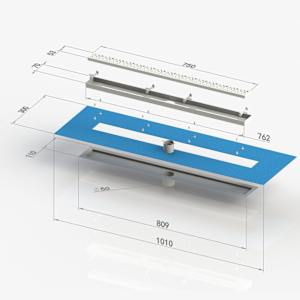 2-in-1 Linear Shower Drain 30 in. Nickel