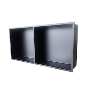 Niche acier inoxydable 12 po x 24 po noir