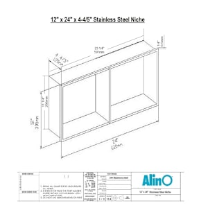 Stainless Steel Niche 12 in. x 24 in. Nickel