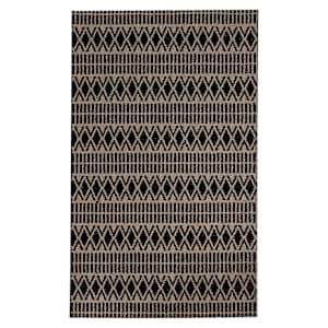 Tapis d'intérieur Zuma  jute sombre et noir 4 pi x 6 pi