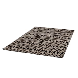 Tapis d'intérieur Zuma  jute sombre et noir 4 pi x 6 pi