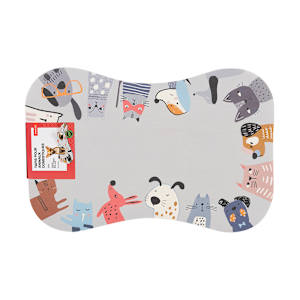 Tapis pour animaux domestiques gris 15 3/4 po x 23 5/8 po