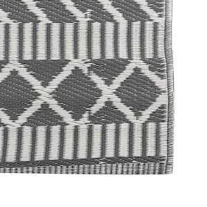 VERTUO Outdoor Carpet Geo Grey 5 ft. 3 in. x 7 ft. 3 in.