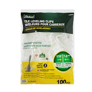 Base pour capuchons de nivellement pour la céramique joint de 1/16 po Pqt/100