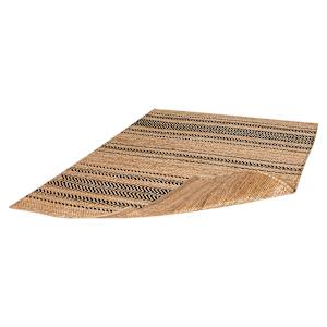 Tapis de jute naturel et noir 4 pi x 6 pi VERTUO