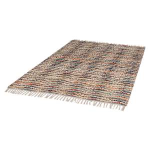 Tapis de jute naturel et multicolor 4 pi x 6 pi VERTUO