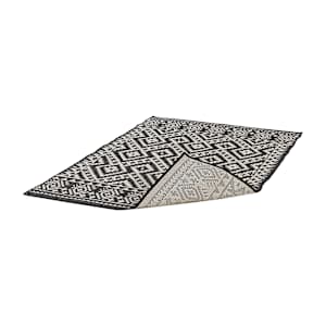 Tapis d'extérieur Cabana noir et blanc 3 pi 3 po x 5 pi