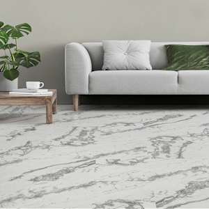 Carreaux adhésifs pour plancher Calacatta 12 po x 24 po Pqt/6