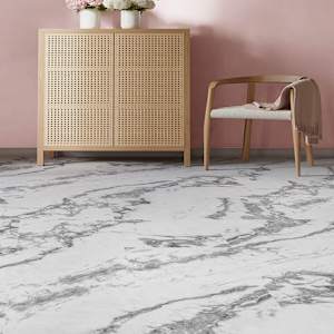Carreaux adhésifs pour plancher Calacatta 12 po x 24 po Pqt/6