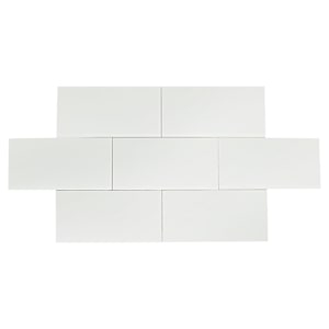 Carreaux de porcelaine rectifiés blanc 12 po x 24 po VERTUO