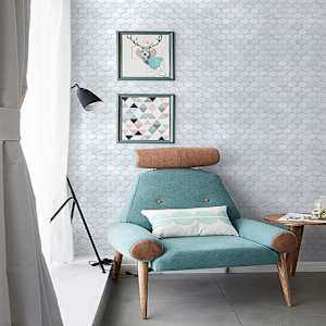 VERTUO Hexagone Ceramic Mosaic 10 5/8 in. x 11 in.