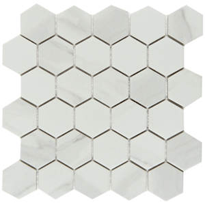 Mosaïque de porcelaine Bianco 10 5/8 po x 11 po VERTUO