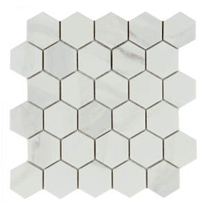 Mosaïque de porcelaine Bianco 10 5/8 po x 11 po VERTUO