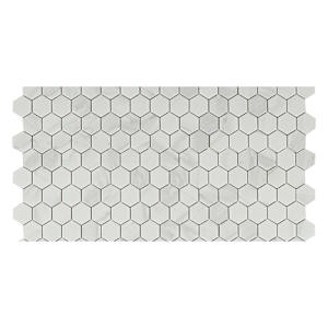 Mosaïque de porcelaine Bianco 10 5/8 po x 11 po VERTUO