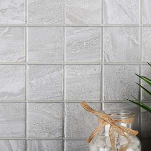 VERTUO Travertin Porcelain Mosaic 12 in. x 12 in.