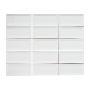 Bevelled Ceramic Wall Tiles 3 in. X 6 in.