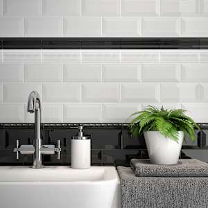 Bevelled Ceramic Wall Tiles 3 in. X 6 in.