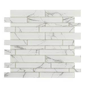 Mosaïque de verre Carrara Blanco 11 5/8 po x 11 3/4 po VERTUO