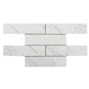 VERTUO Brico Carrara Porcelain Mosaic 9 7/8 in. x 19 1/8 in.