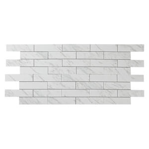 VERTUO Brico Carrara Porcelain Mosaic 9 7/8 in. x 19 1/8 in.