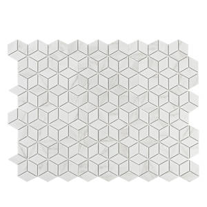 Mosaïque de céramique Cubes Carrara 10 1/2 po x 12 po VERTUO