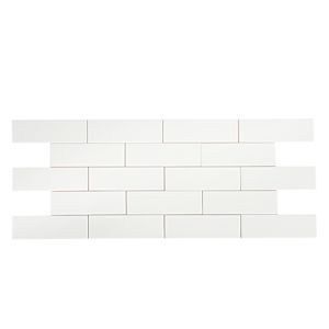Glossy White Ceramic Tiles 5 7/8 in. x 15 3/4 in.
