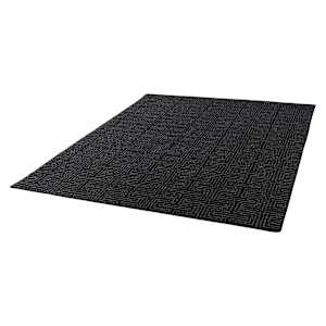 Tapis d'intérieur Warren charbon noir 5 pi x 6 pi