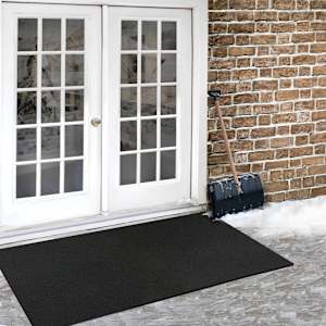 Tapis d'intérieur et d'extérieur antidérapant noir 3 pi x 4 pi