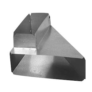 Galvanized Left Inverted Elbow 3 1/4 in. x 10 in.