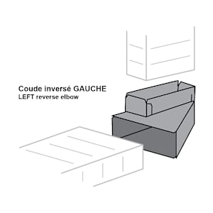 Galvanized Left Inverted Elbow 3 1/4 in. x 10 in.