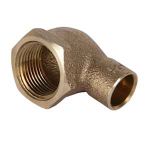 Coude 90° en laiton 1/2 po x 3/4 po